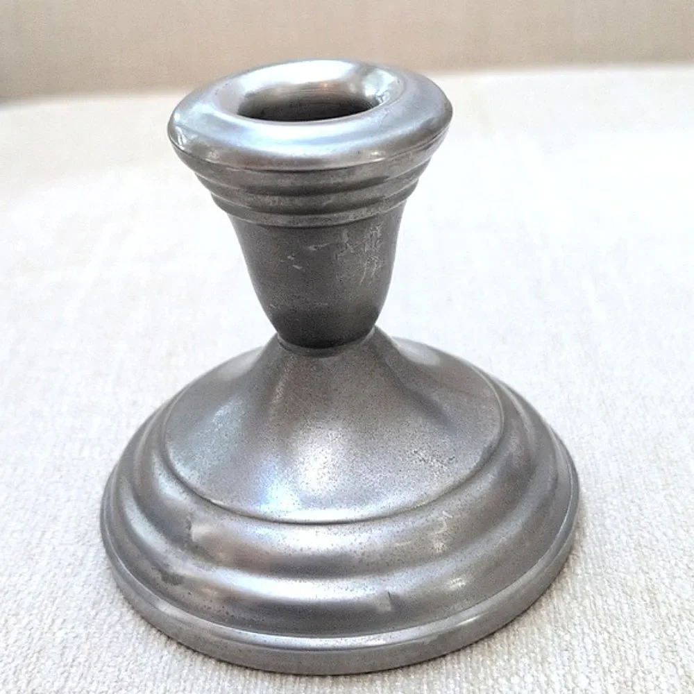 Vintage F. B. Rogers Weighted Pewterlite Candleholders with Candle Extenders